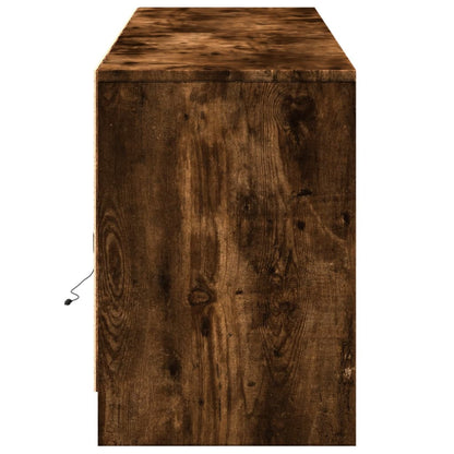 Tv Skříňka S Led Kouřový Dub 180 X 34 X 50 Cm Kompozitní Dřevo