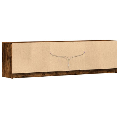 Tv Skříňka S Led Kouřový Dub 180 X 34 X 50 Cm Kompozitní Dřevo