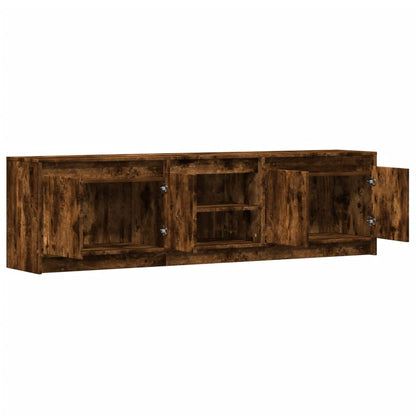 Tv Skříňka S Led Kouřový Dub 180 X 34 X 50 Cm Kompozitní Dřevo