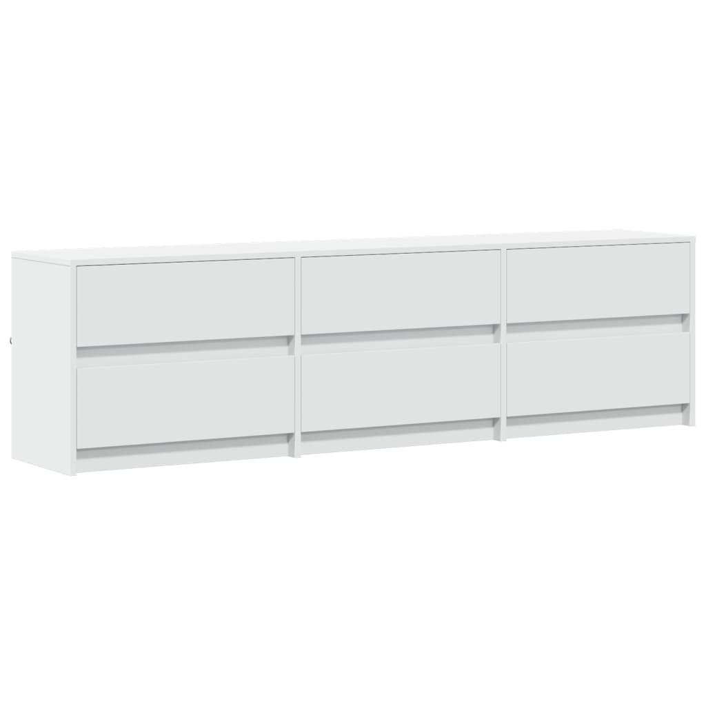 Tv Skříňka S Led Bílá 180 X 34 X 50 Cm Kompozitní Dřevo