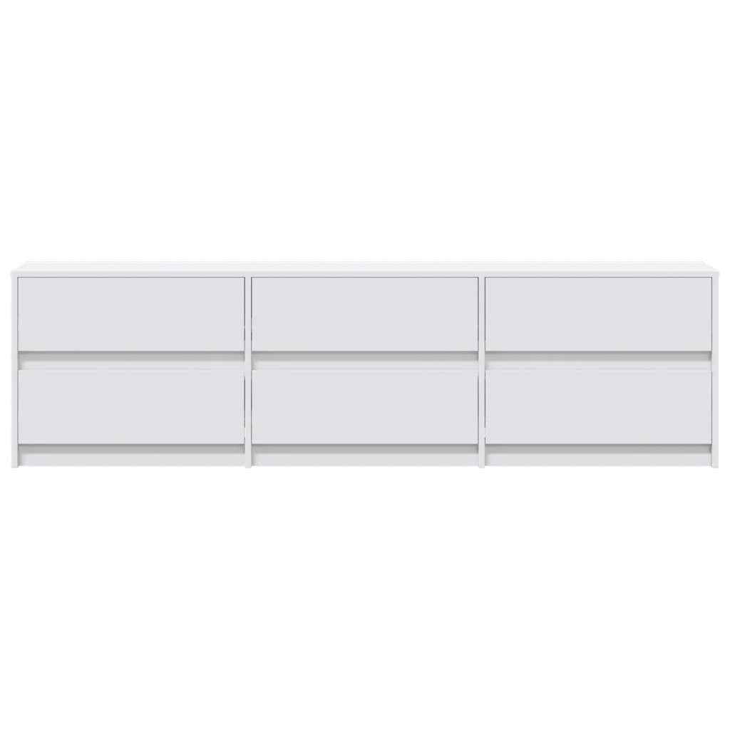 Tv Skříňka S Led Bílá 180 X 34 X 50 Cm Kompozitní Dřevo