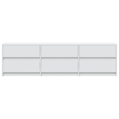 Tv Skříňka S Led Bílá 180 X 34 X 50 Cm Kompozitní Dřevo
