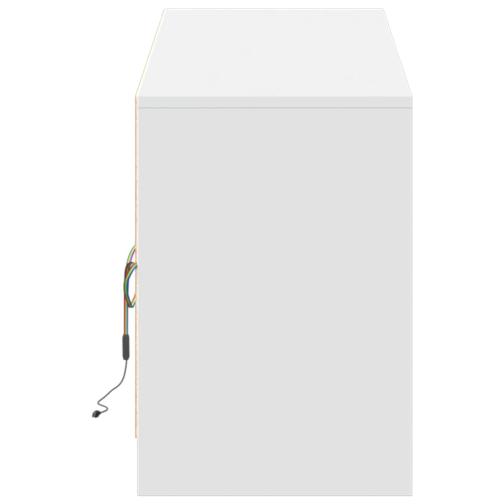 Tv Skříňka S Led Bílá 180 X 34 X 50 Cm Kompozitní Dřevo