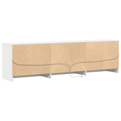 Tv Skříňka S Led Bílá 180 X 34 X 50 Cm Kompozitní Dřevo