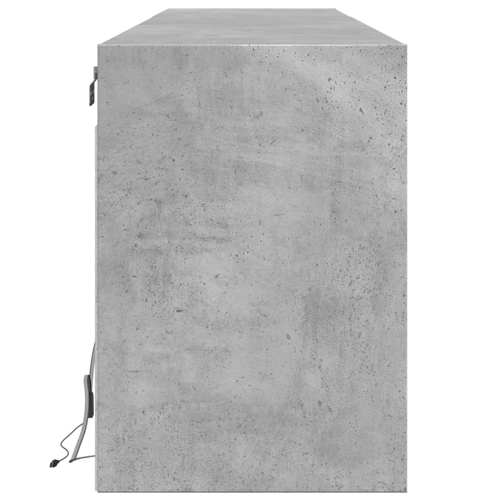 Nástěnná Tv Skříňka S Led Betonově Šedá 180 X 31 X 45 Cm