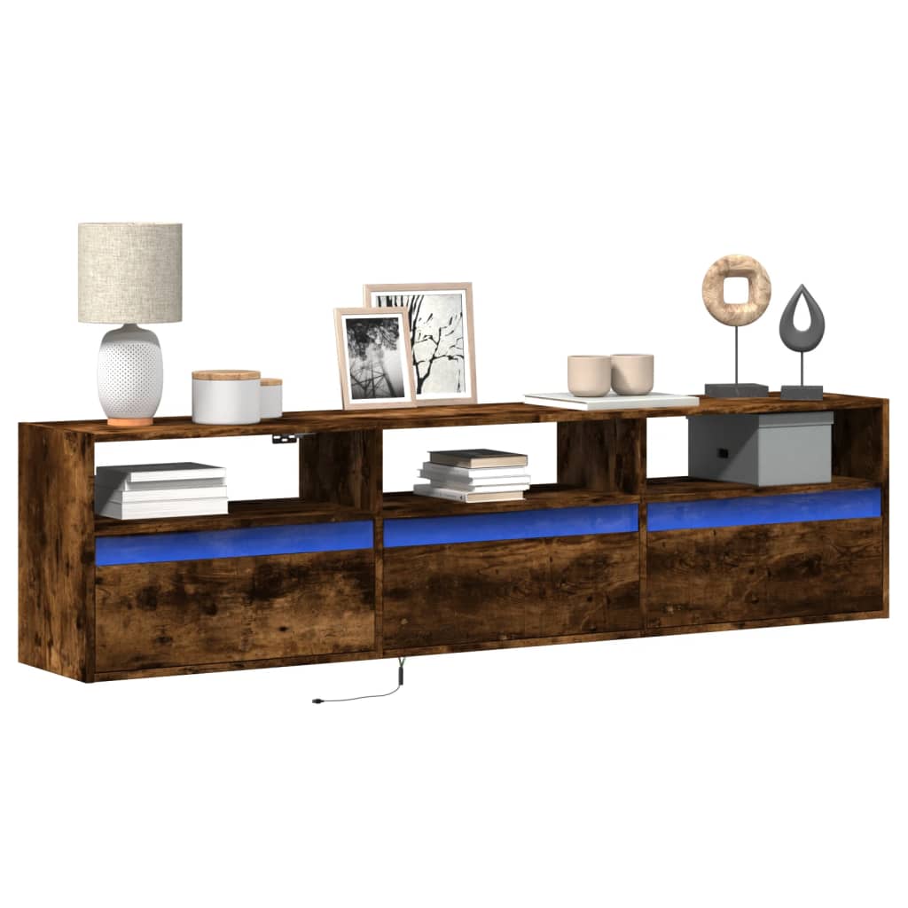 Nástěnná Tv Skříňka S Led Osvětlením 41 X 31 X 45 Cm