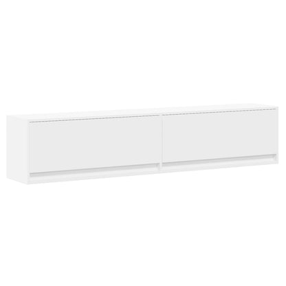 Nástěnná Tv Skříňka S Led Bílá 180 X 31 X 38 Cm