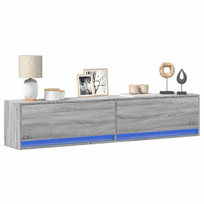 Nástěnná Tv Skříňka S Led Osvětlením 80 X 31 X 35 Cm