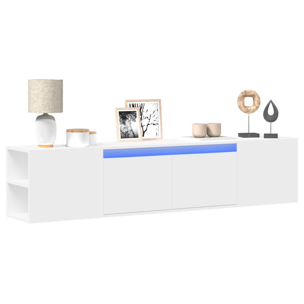 Nástěnná Tv Skříňka S Led Osvětlením 135X31X39,5 Cm