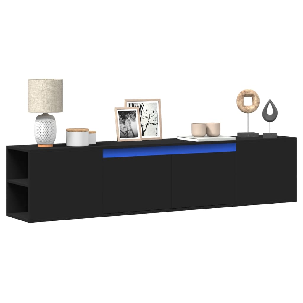 Nástěnná Tv Skříňka S Led Osvětlením 135X31X39,5 Cm