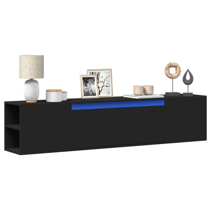 Nástěnná Tv Skříňka S Led Osvětlením 135X31X39,5 Cm
