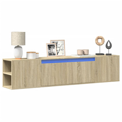Nástěnná Tv Skříňka S Led Osvětlením 135X31X39,5 Cm