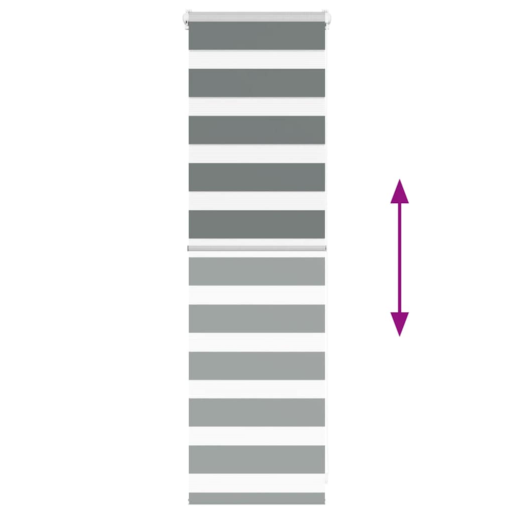 Zebra Roleta Šířka Látky 35,9 Cm Polyester Tmavě Šedá