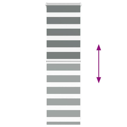 Zebra Roleta Šířka Látky 35,9 Cm Polyester Tmavě Šedá