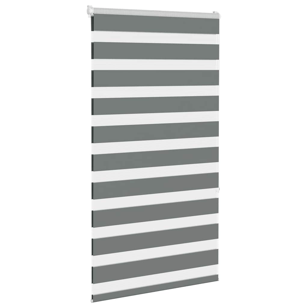 Zebra Roleta Tmavě Šedá 90X150 Cm Šířka Látky 85,9 Cm Polyester