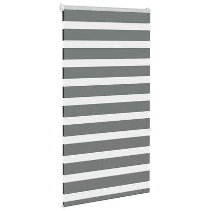 Zebra Roleta Tmavě Šedá 90X150 Cm Šířka Látky 85,9 Cm Polyester
