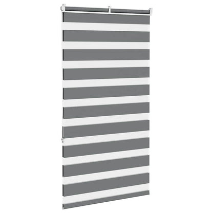 Zebra Roleta Tmavě Šedá 90X150 Cm Šířka Látky 85,9 Cm Polyester
