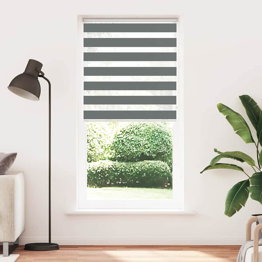 Zebra Roleta Tmavě Šedá 115X200Cm Šířka Látky 110,9Cm Polyester