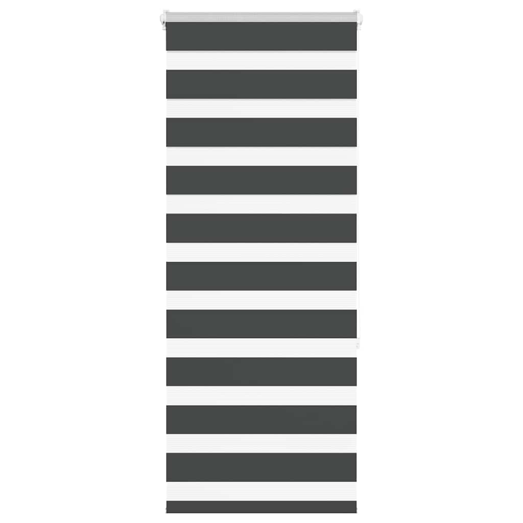 Zebra Roleta Černá Šířka Látky 85,9 Cm Polyester Černá