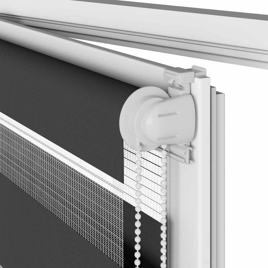 Zebra Roleta Černá Šířka Látky 85,9 Cm Polyester Černá