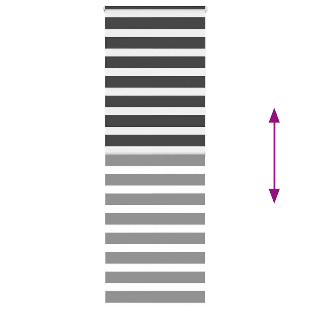 Zebra Roleta Černá Šířka Látky 85,9 Cm Polyester Černá