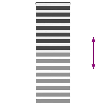 Zebra Roleta Černá Šířka Látky 85,9 Cm Polyester Černá