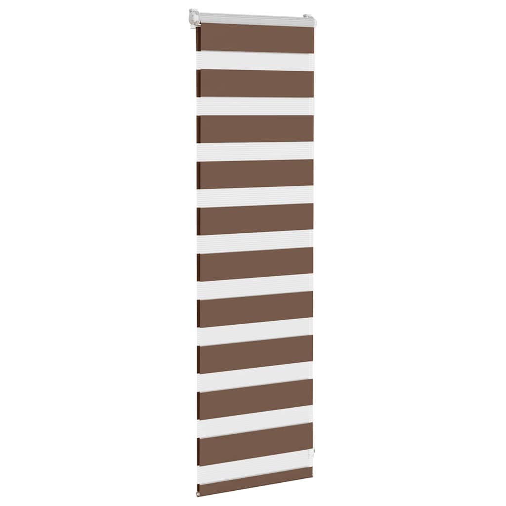 Zebra Roleta Šířka Látky 45,9 Cm Polyester Hnědá
