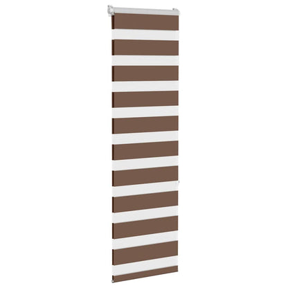 Zebra Roleta Šířka Látky 45,9 Cm Polyester Hnědá