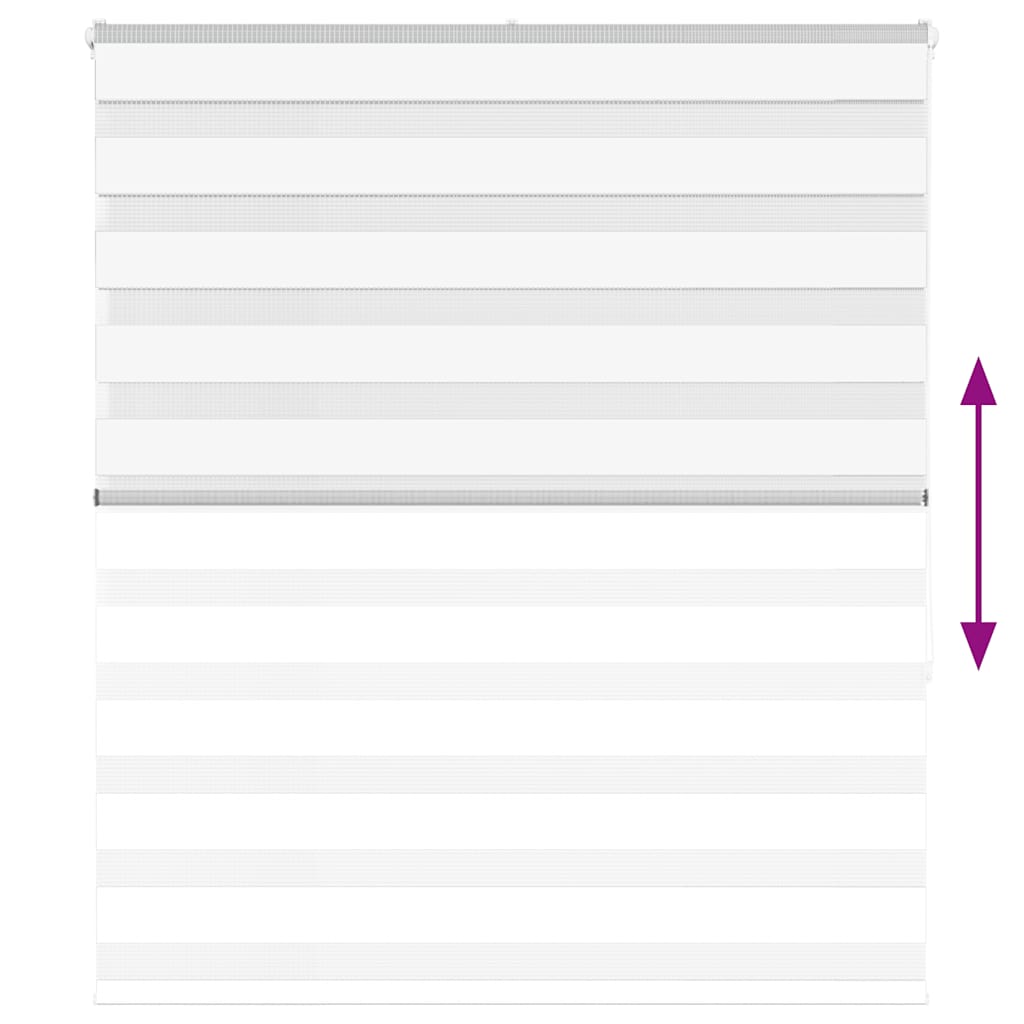 Zebra Roleta Šířka Látky 130,9 Cm Polyester Bílá