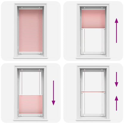 Plisovaná Roleta Šířka Látky 69,4 Cm Polyester Růžová