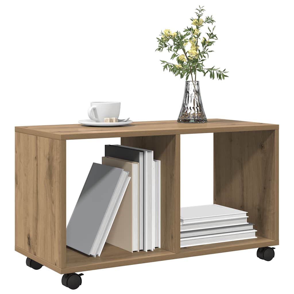 Skříňka Na Kolečkách Dub Artisan 72X33X42,5 Cm Kompozitní Dřevo