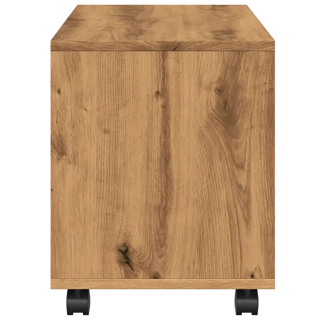 Skříňka Na Kolečkách Dub Artisan 72X33X42,5 Cm Kompozitní Dřevo