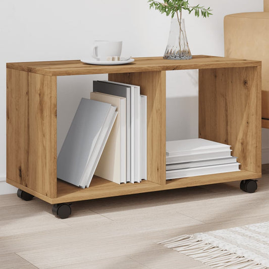 Skříňka Na Kolečkách Dub Artisan 72X33X42,5 Cm Kompozitní Dřevo