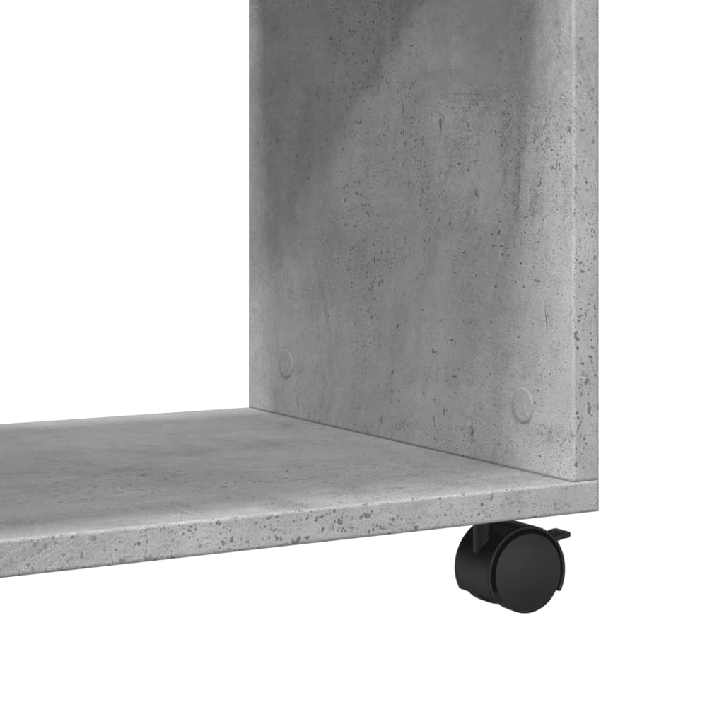 Odkládací Stolek Na Kolečkách Betonově Šedý 70X35X60Cm Kompozit