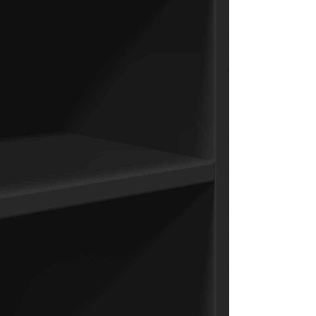 Odkládací Stolek Na Kolečkách Černý 55 X 60 X 78 Cm Kompozit