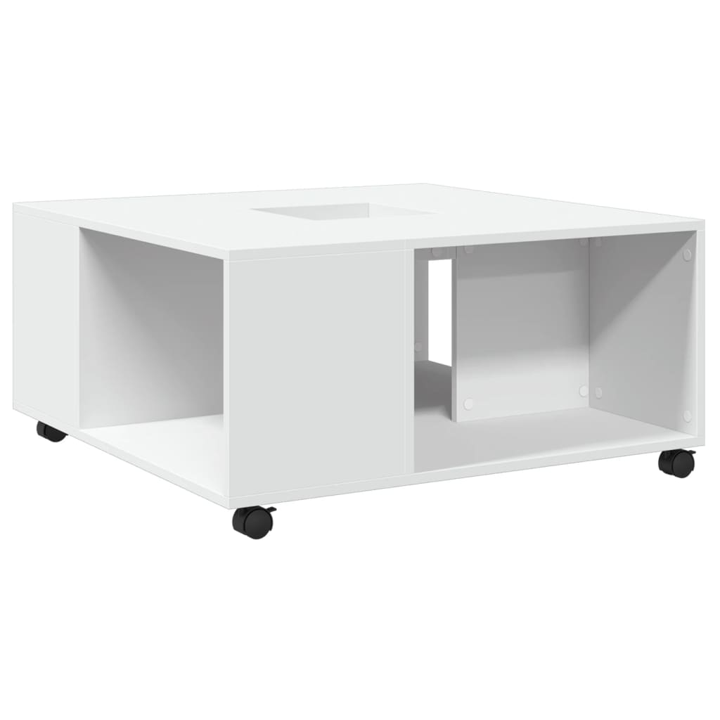Konferenční Stolek Bílý 80 X 80 X 40 Cm Kompozitní Dřevo