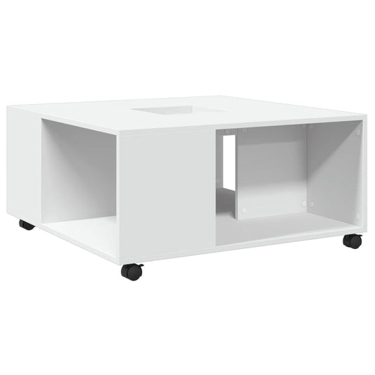 Konferenční Stolek Bílý 80 X 80 X 40 Cm Kompozitní Dřevo
