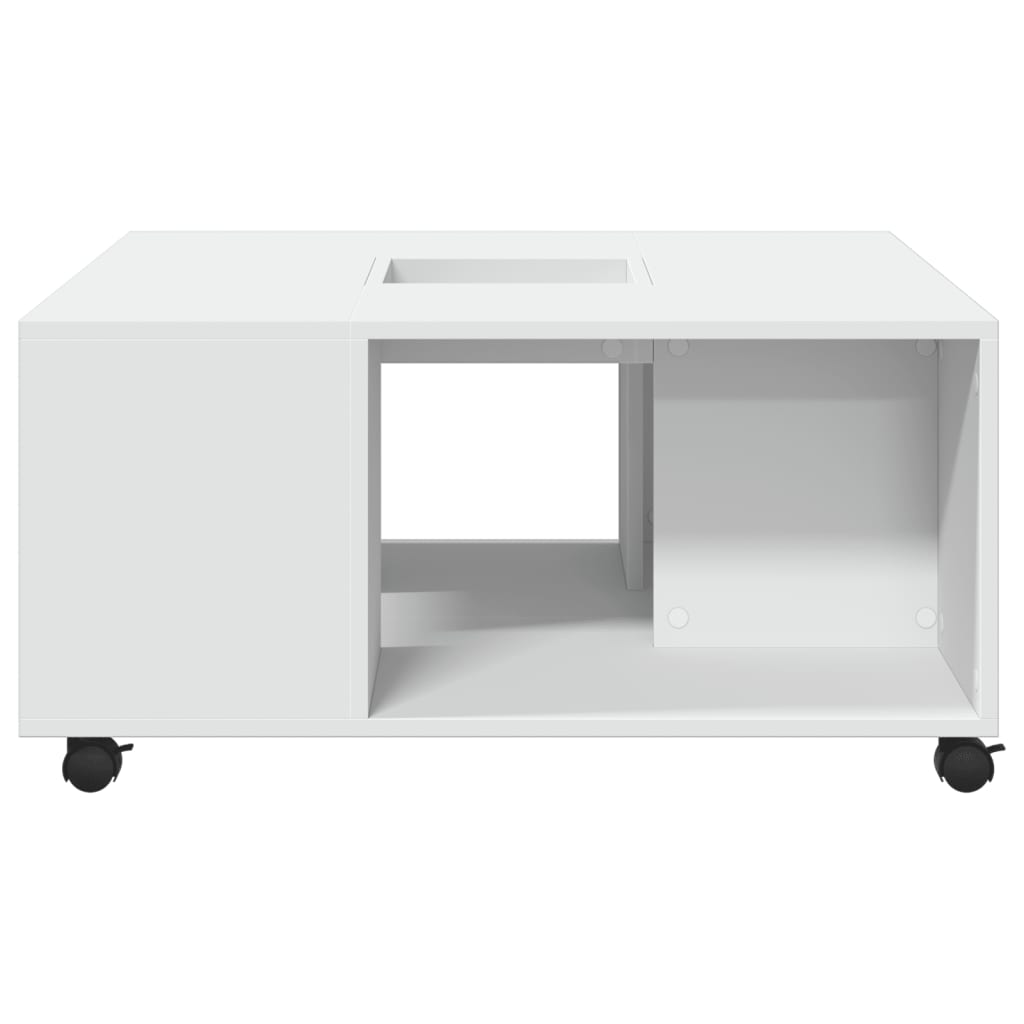Konferenční Stolek Bílý 80 X 80 X 40 Cm Kompozitní Dřevo