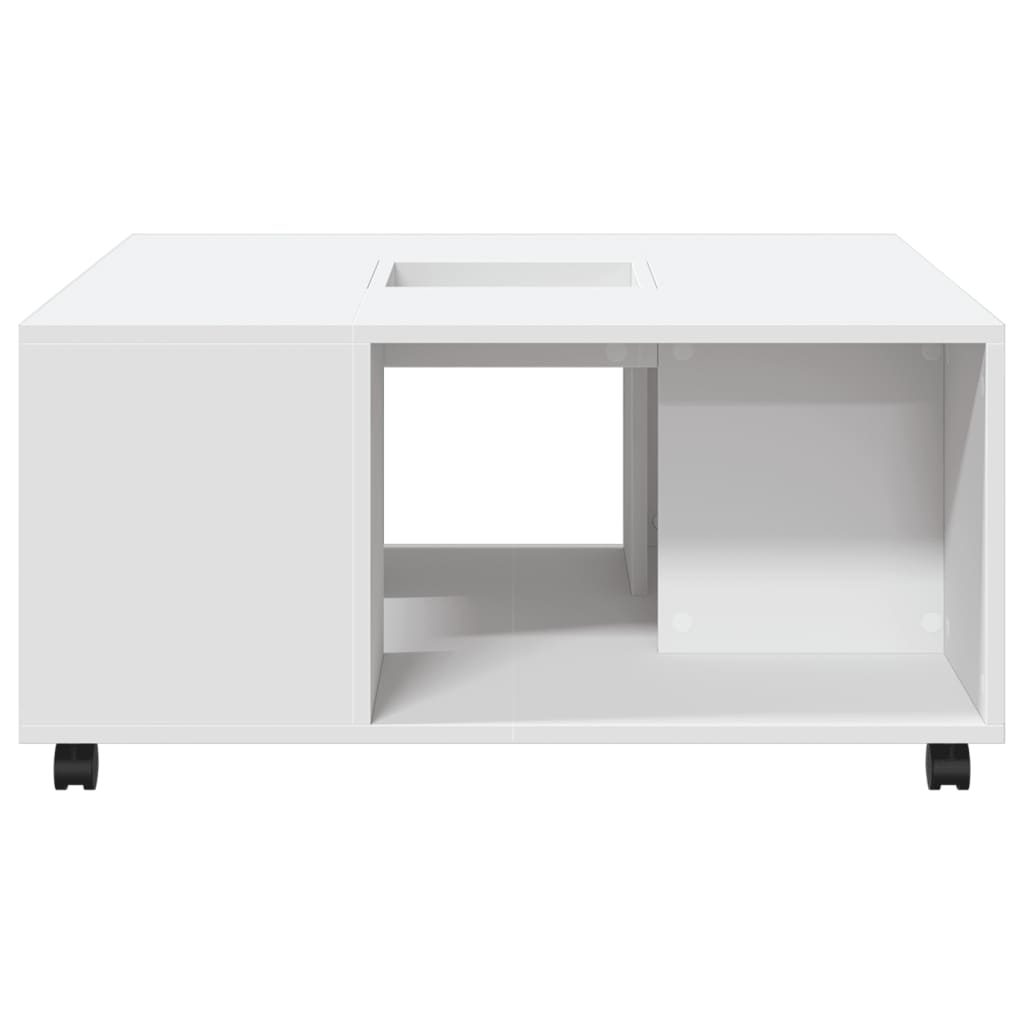 Konferenční Stolek Bílý 80 X 80 X 40 Cm Kompozitní Dřevo
