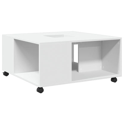 Konferenční Stolek Bílý 80 X 80 X 40 Cm Kompozitní Dřevo