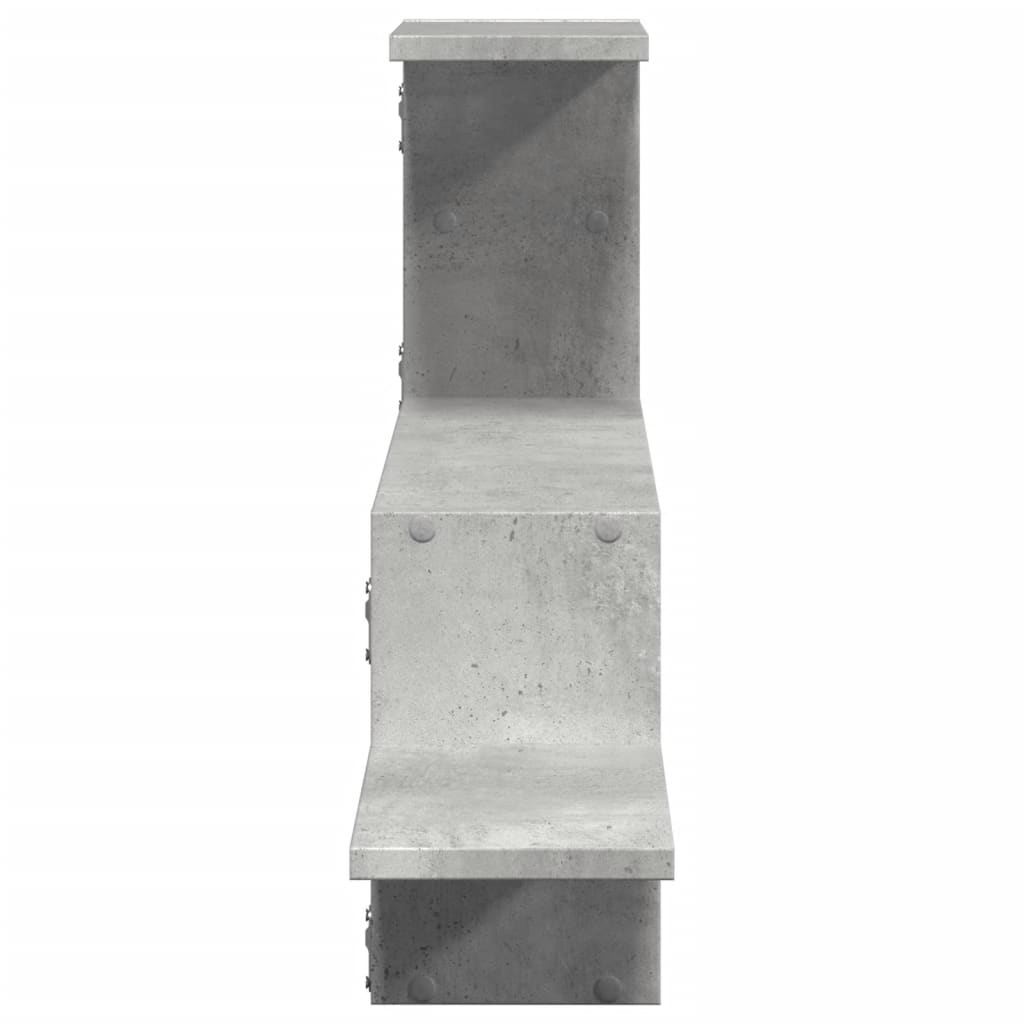 Nástěnná Police Betonově Šedá 104 X 15 X 49 Cm Kompozitní Dřevo