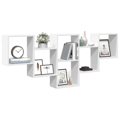 Nástěnná Police 159 X 18 X 66 Cm Kompozitní Dřevo