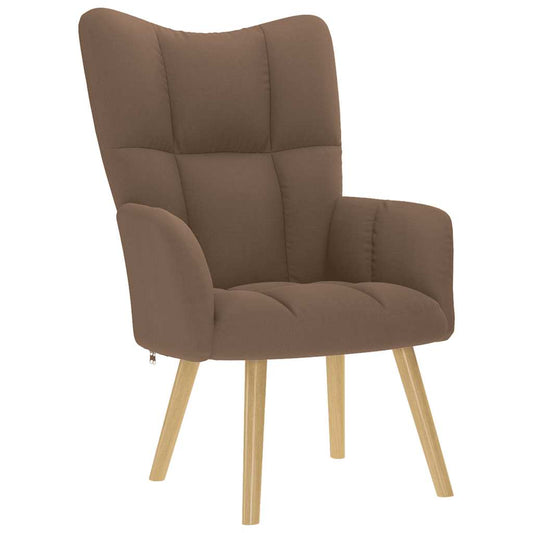 Relaxační Křeslo Hnědé Textil