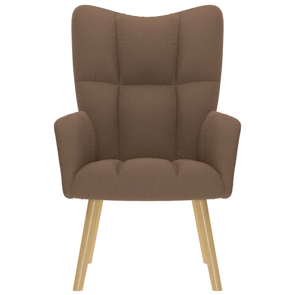 Relaxační Křeslo Hnědé Textil