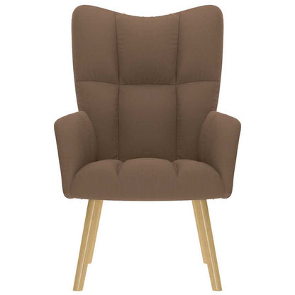Relaxační Křeslo Hnědé Textil
