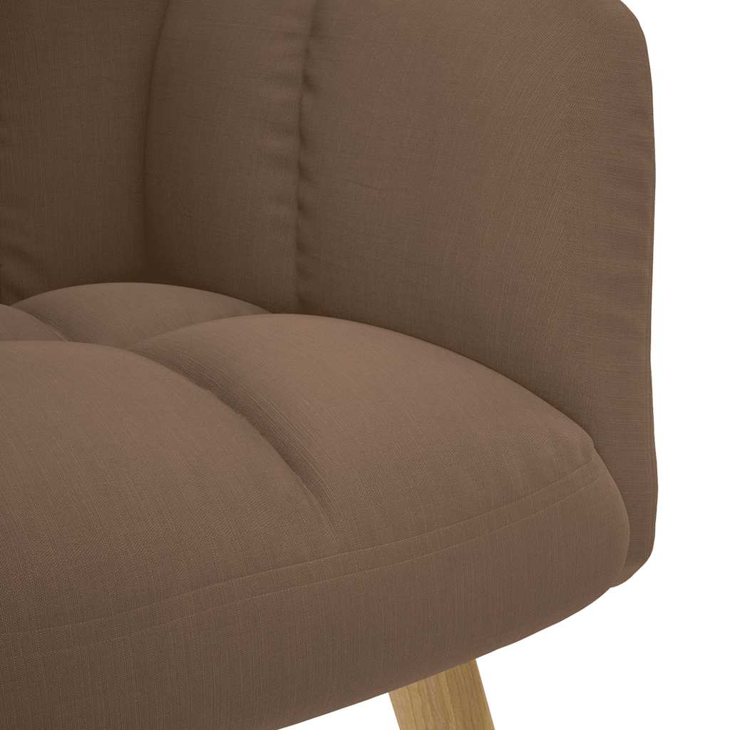 Relaxační Křeslo Hnědé Textil