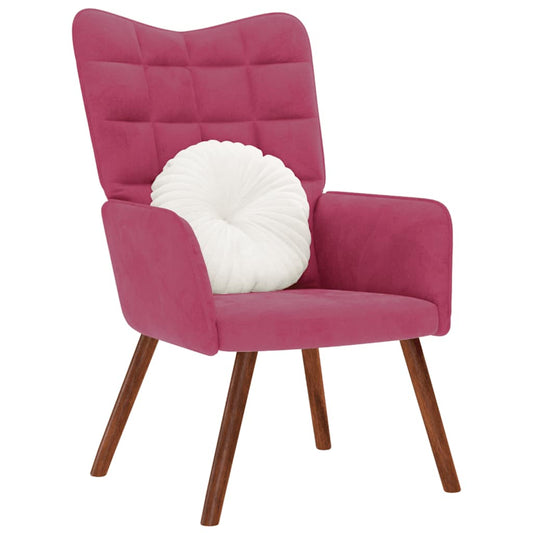 Relaxační Křeslo Vínové Samet