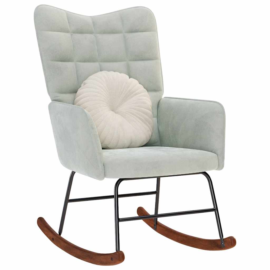 Houpací Křeslo Se Stoličkou Tmavě Zelené Samet