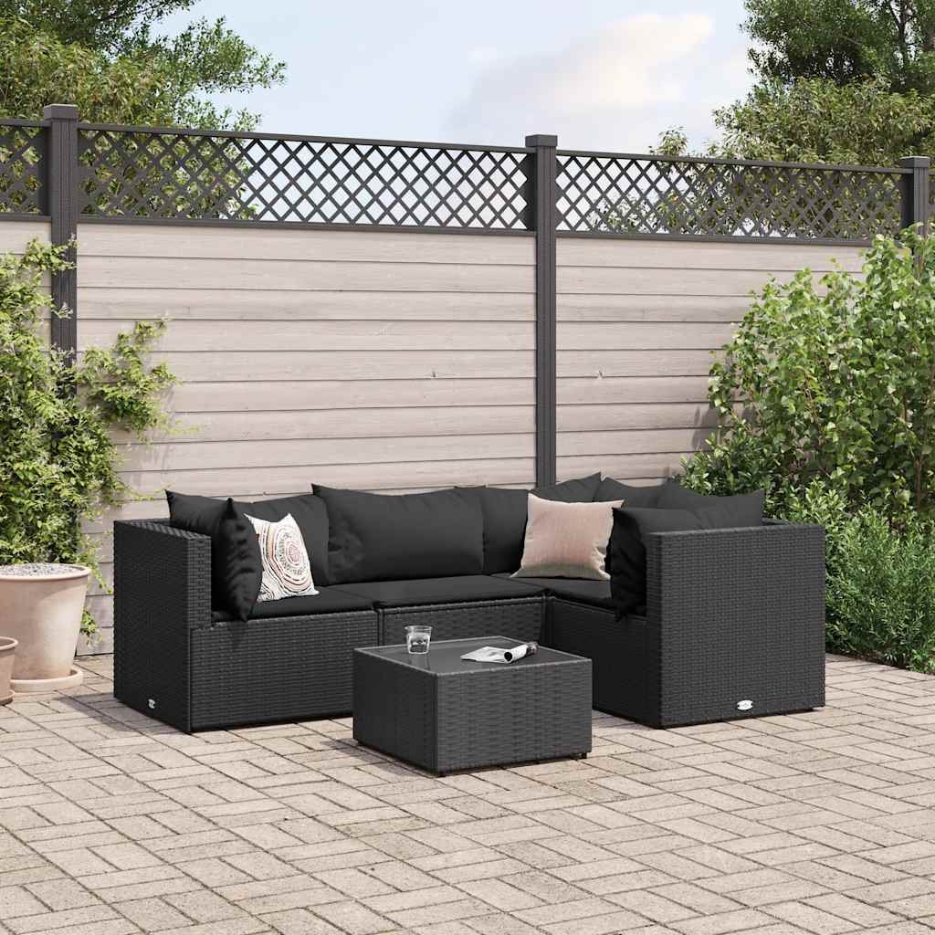 6Dílná Zahradní Sedací Souprava S Poduškami Hnědá Polyratan