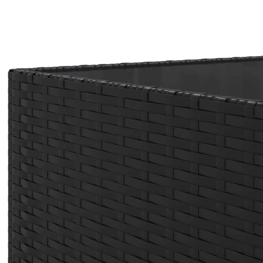 10Dílná Zahradní Sedací Souprava S Poduškami Černá Polyratan